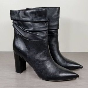 Marc Fisher Unana Bootie, Black Leather Size 8 M